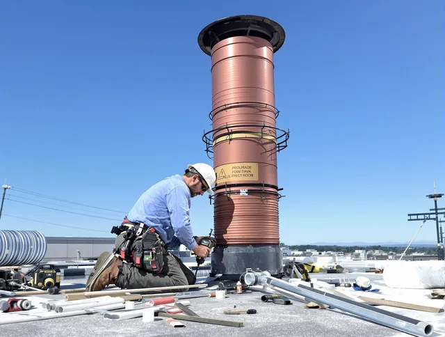 Installed chimney liner by Wilmington Island Chimney Sweep in Wilmington Island, GA