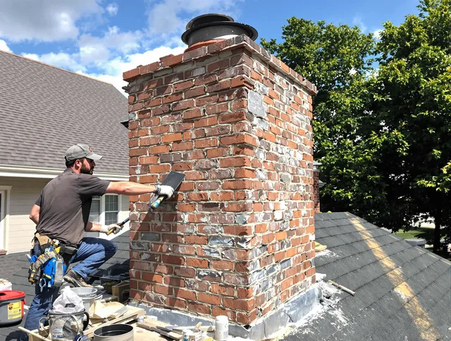 Completed chimney rebuild by Wilmington Island Chimney Sweep in Wilmington Island, GA