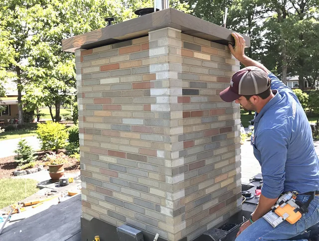 Wilmington Island Chimney Sweep completing a modern chimney remodel in Wilmington Island, GA