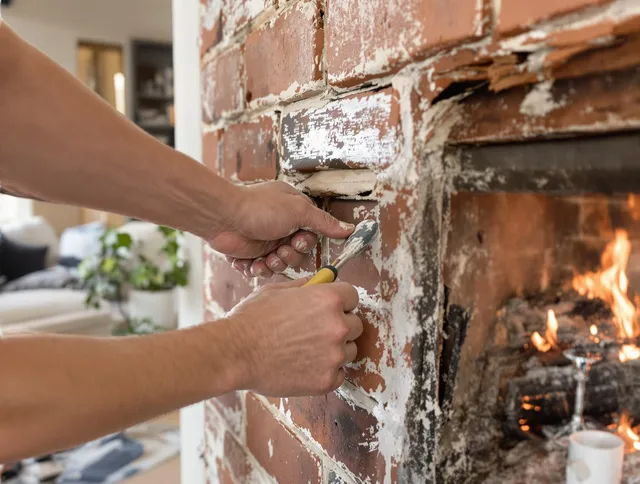 Routine fireplace repair by Wilmington Island Chimney Sweep in Wilmington Island, GA