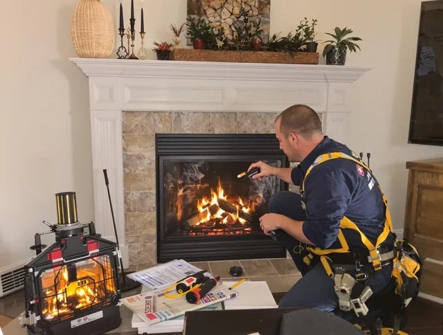 Safety-focused fireplace inspection by Wilmington Island Chimney Sweep in Wilmington Island, GA